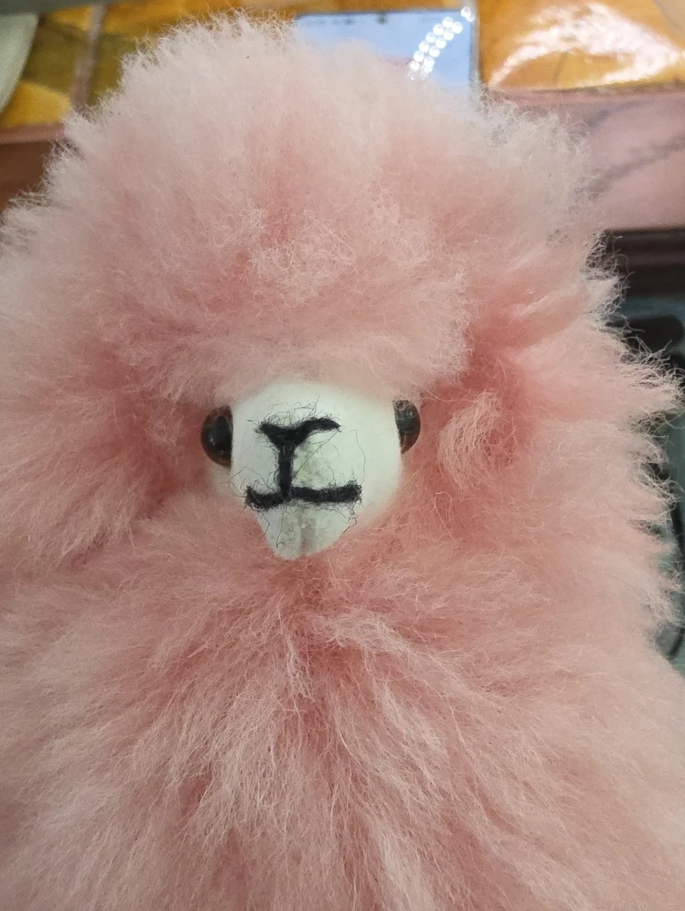 Plush Pink Artisanal Alpaca Plush Stuffed Toy